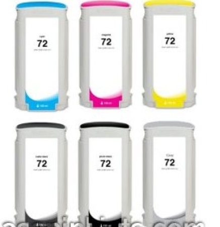 130ml Dye Gris para HP Designjet T1100,T1200,T1300,T2300#72