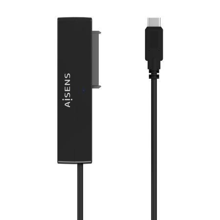 AISENS - ADAPTADOR SATA A USB-C USB 3.0/USB3.1 GEN1 PARA DISCOS DUROS 2.5 Y 3.5 CON ALIMENTADOR, NEG