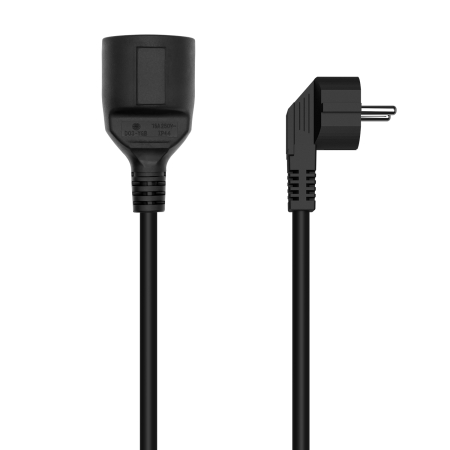 AISENS - CABLE ALARGADOR DE ALIMENTACION SCHUKO, CEE7/M-CEE7/H, NEGRO, 10M