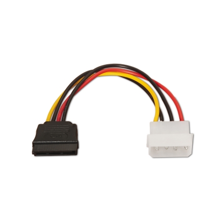 AISENS - CABLE SATA ALIMENTACIoN, MOLEX 4PIN/M-SATA/H, 16CM