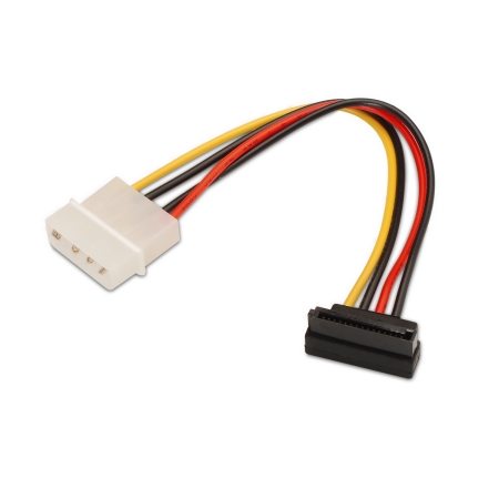 AISENS - CABLE SATA ALIMENTACIoN ACODADO, MOLEX 4PIN/M-SATA/H, 16CM