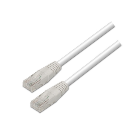 AISENS - CABLE DE RED LATIGUILLO RJ45 CAT.5E UTP AWG24, BLANCO, 0.5M