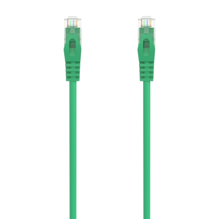 AISENS - CABLE DE RED LATIGUILLO RJ45 LSZH CAT.6A 500 MHZ UTP AWG24, VERDE, 2.0M