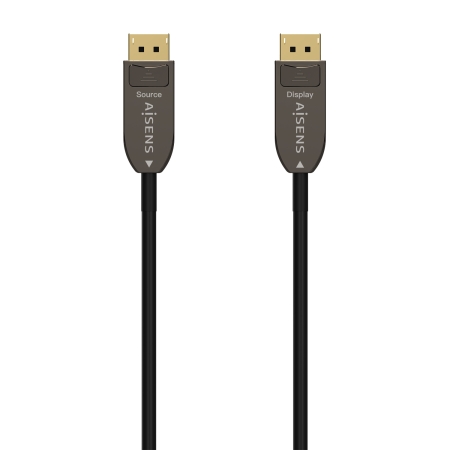 AISENS - CABLE DISPLAYPORT AOC V1.4 8K@60HZ 4K@120Hz 4:4:4 32.4GBPS, DP/M-DP/M, NEGRO, 50M