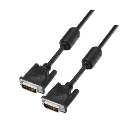 AISENS - CABLE DVI DUAL LINK 24+1 CON FERRITA, M-M, NEGRO, 1.8M