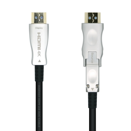 AISENS - CABLE HDMI V2.0 AOC DESMONTABLE PREMIUM ALTA VELOCIDAD / HEC 4K@60HZ 4:4:4 18GBPS, A/M-D/A/
