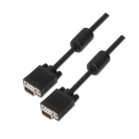 AISENS - CABLE SVGA CON FERRITA, HDB15/M-HDB15/M, NEGRO, 20M