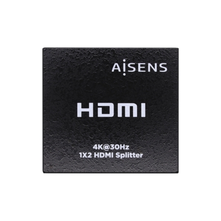 AISENS HDMI DUPLICADOR 4K@30HZ 1x2 con Alimentacion, NEGRO