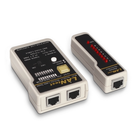 AISENS - TESTEADOR PARA CABLE RJ11/RJ12/RJ45, COAXIAL