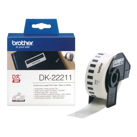 BROTHER Rollo de Pelicula Plastica Continua Blanca de 29mm x 15,24m