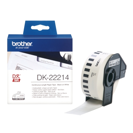 BROTHER Rollo de Papel Continuo Blanco de 12mm x 30,48m