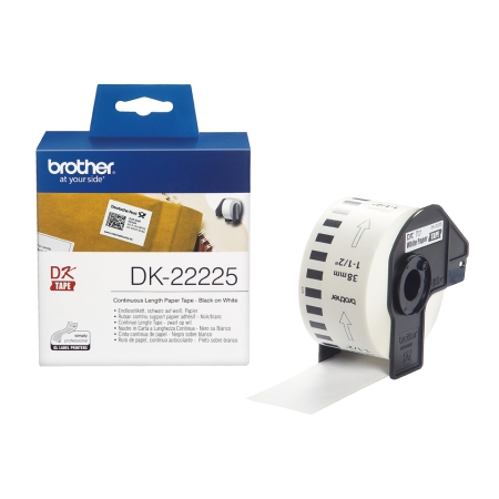 BROTHER Rollo de Papel Continuo Blanco de 38mm x 30,48m