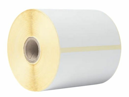 BROTHER Caja de 8 rollos de etiquetas termicas blancas - Cada rollo contiene 350 etiquetas de 102mm