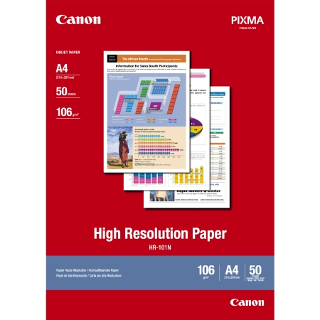 Canon Papel Alta Resolucion, A4, 50 Hojas, 106g.