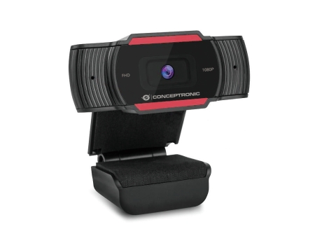 CONCEPTRONIC WEBCAM FHD AMDIS04 1080P USB FOCO FIJO 3.6MM 30 FPS ANGULO VISION 65º MICROFONO INTEGRADO