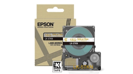 EPSON Cartucho de etiquetas Metallic Tape Clear/Gold 18mm(9m) LK-5TKN
