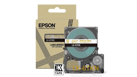 EPSON Cartucho de etiquetas Metallic Tape Clear/Gold 24mm(9m) LK-6TKN
