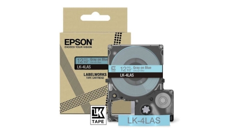 EPSON Cartucho de etiquetas Colour Tape Blue/Grey 12mm(8m) LK-4LAS