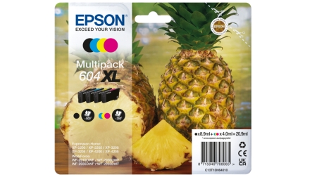 EPSON Cartucho 4 colores Multipack 604XL XP-2200, WF-2910DWF Piña