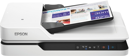 EPSON Escáner plano WorkForce DS-1660W Inalámbrico