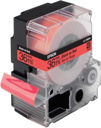 EPSON LABELWORKS Etiqueta Rojo Pastel/Negro -36mm/9m (LC-7RBP9)