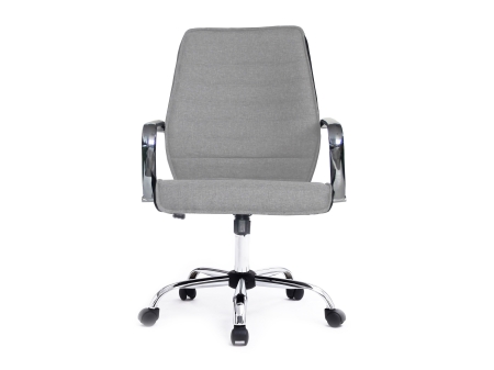 EQUIP SILLA DE OFICINA RESPALDO MEDIO COLOR GRIS DISEÑO ERGONOMICO