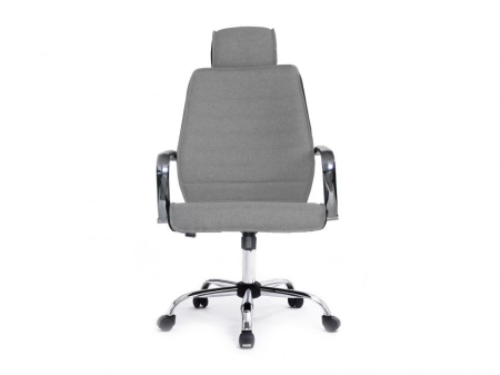 EQUIP SILLA DE OFICINA RESPALDO ALTO CON REPOSACABEZAS COLOR GRIS DISEÑO ERGONOMICO