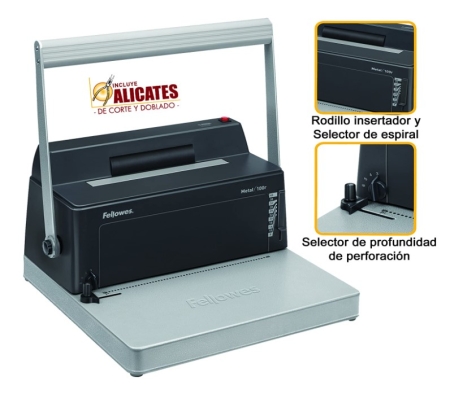 FELLOWES Encuadernadora de Espiral Metálico Metal 100R (0200401)