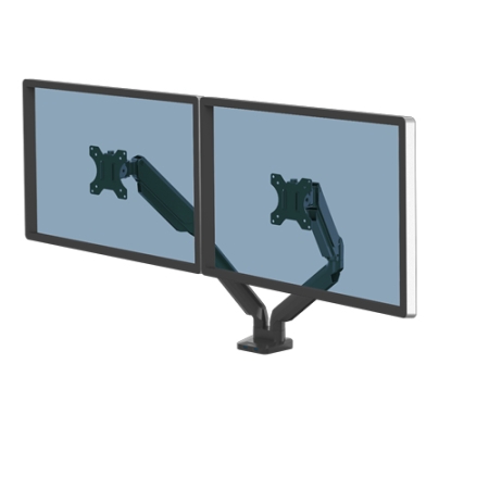 FELLOWES Soporte para monitor doble Platinum Series Negro (Soporta hasta 32 Pulgadas)