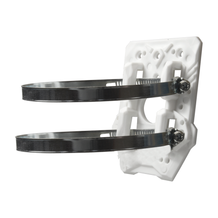 Soporte de poste - Compatibilidad universal - Apto para uso en exterior - Pasador de cables