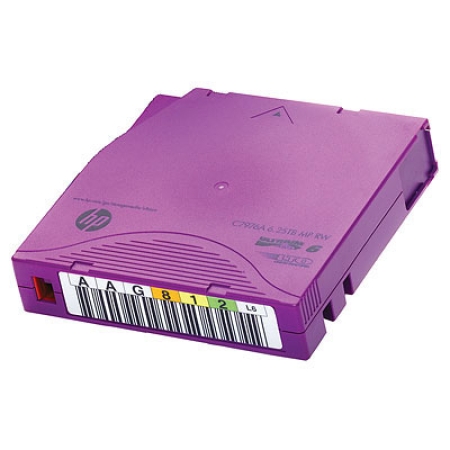 HP cartucho de datos DC Ultrium LTO-6 (MP) etiquetado 2,5TB/6,25TB (Pedir en Pack 20 ud)