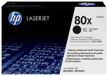 HP Toner Negro Laserjet PRO M 401/425DN CF280X 6.900 Pag.