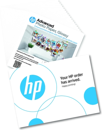 HP Advanced Photo Paper, Glossy, 65 lb, 5 x 5 in. (127 x 127 mm),20 sheets