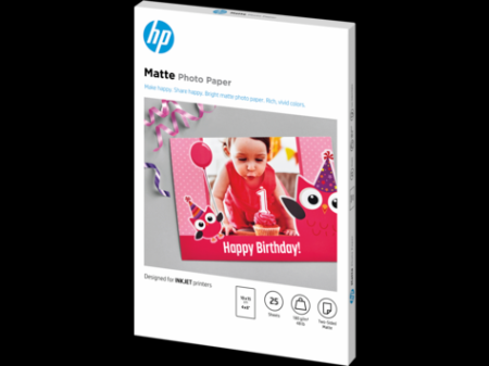 HP Papel foto mate 10x15cm 25hojas