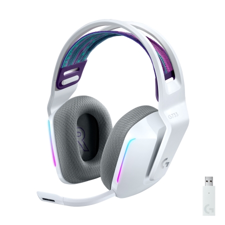 LOGITECH Auriculares G733 con Microfono Inalambricos Lightspeed RGB para GAMING