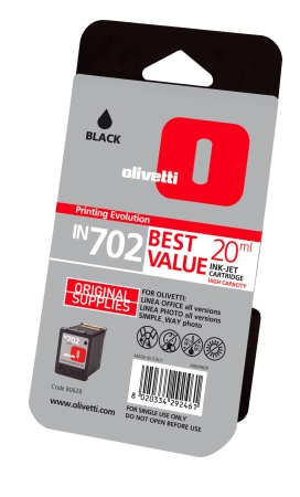 OLIVETTI 702 Linea Office/Office Wifi/Photo/Simple Way Photo, tinta Negro alta capacidad