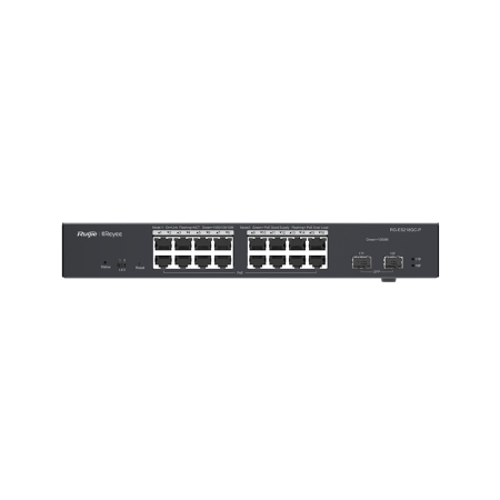 REYEE 18-Port Gigabit Smart POE Switch, 16 Gigabit RJ45 Ports including 16 POE/POE+ Ports, 2 SFP Sl