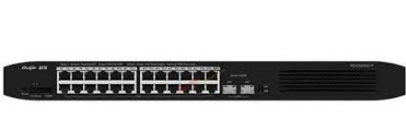 REYEE 26-Port Gigabit Smart POE Switch, 24 Gigabit RJ45 POE/POE+ Ports, 2 SFP Slots, 370W PoE powe