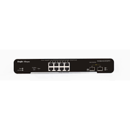 REYEE 8-Port Gigabit L2 Managed Switch, 8 Gigabit RJ45 Ports,2 SFP Slots, Desktop Steel Case