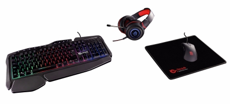 Talius gaming kit V.2(teclado + raton + auriculares + alfombrilla) black