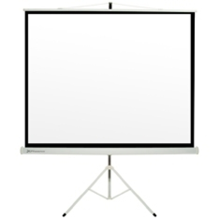Pantalla manual proyección 112 Pulgadas 2mx2m, tela blanca superesistente