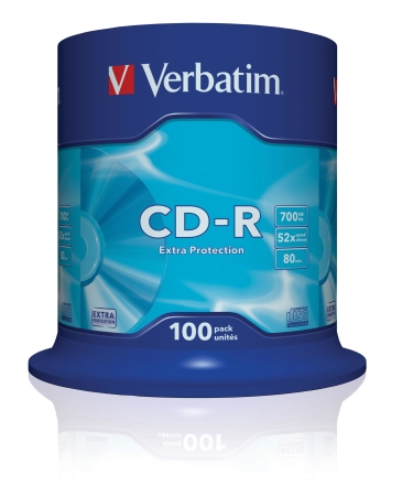 VERBATIM CD-R 700MB 48x Datalife Extra Protection (Tarrina 100)