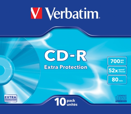 VERBATIM CD-R 700Mb 52X Slim (Pack 10 unidades)