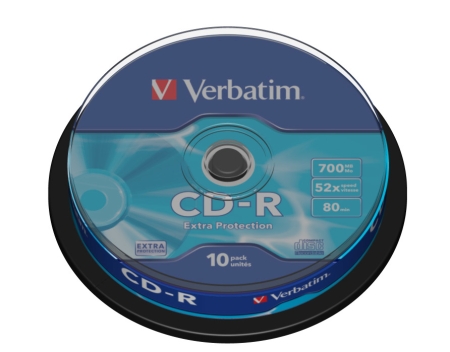 VERBATIM CD-R 700Mb 52X Datalife Extra Protection (Tarrina 10 unidades)