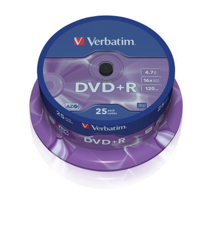 VERBATIM DVD+R 4.7Gb 16x (Tarrina 25 ud)