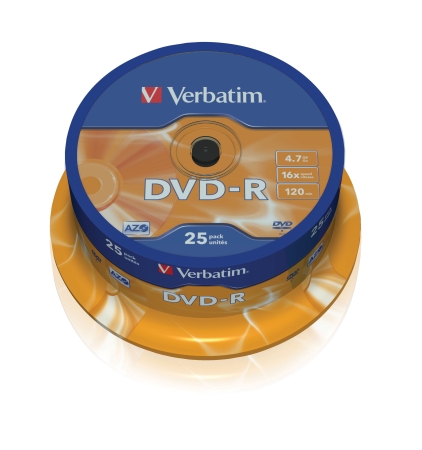 VERBATIM DVD-R 4.7GB 16x (Tarrina 25)