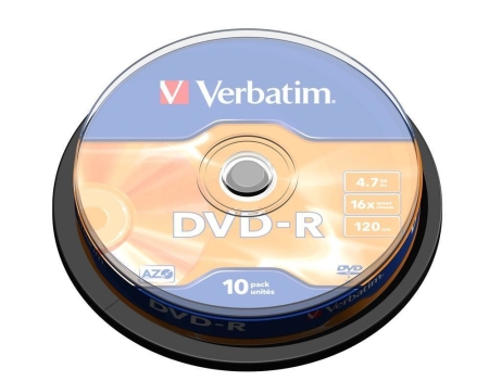 VERBATIM DVD-R 4.7GB 16x Avanced Azo(Tarrina 10)