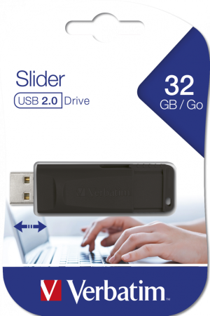 VERBATIM PENDRIVE STORE'N'GO SLIDER 32GB RETRACTIL USB 2.0 NEGRO