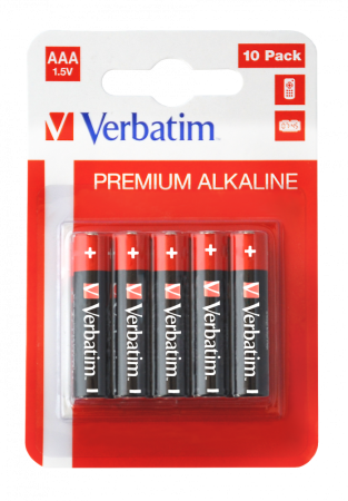 VERBATIM PILAS ALCALINAS AAA-LR03 -PACK 10U-