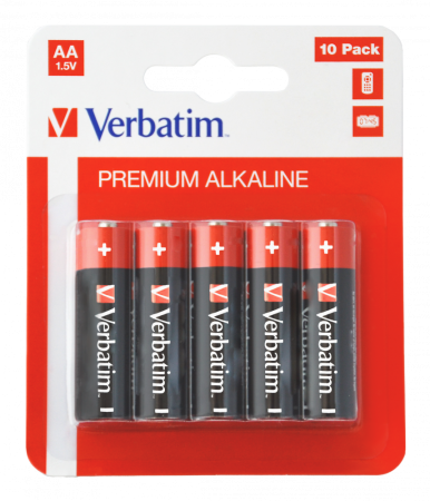 VERBATIM PILAS ALCALINAS AA - LR06 - PACK 10 UDS